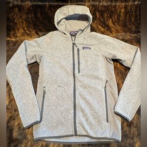 Patagonia Light Gray Hooded Jacket